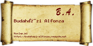 Budaházi Alfonza névjegykártya